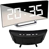 Retoo Wecker Digital LED Uhr Tischuhr Ticken Laut Alarm Snooze Spiegel Reisewecker Temperaturanzeige...