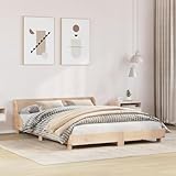 MOBCANT Massivholzbett ohne Matratze, Bett Bettgestell Futonbett Hausbett Geeignet für Wohnungen...