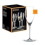 Nachtmann 4-teiliges Champagner Gläser Set, 280 ml, ViNova, 98075, Sektgläser aus Kristallglas,...