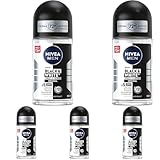 NIVEA MEN Black & White Invisible Original Deo Roll-On, Antitranspirant mit 72h Schutz und...