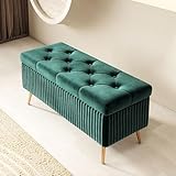 Rechteckiger Sitzhocker für den Innenbereich, Sitztruhe für Schlafzimmer, Holzhocker mit Beinen,...