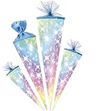 alles-meine.de GmbH Schultüte - Regenbogen Farben & Sterne 35-100 cm Größe wählbar Zuckertüte -...