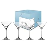 Zwiesel Glas Martiniglas Echo (4-er Set), moderne Martini Gläser mit besonderem Bodenmuster,...