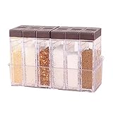 6er Set Gewürzgläser, Gewürzdosen Set Gewürzbox Kunststoff Camping Gewürzbox Spice Jars für...