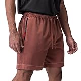 WAZHAKU Cargohose Herren Leinenhose Kurz Bermuda Freizeithose Sommer Shorts Sport Leichte mit...