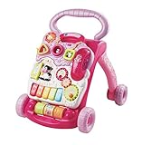 VTech Baby Spiel- und Laufwagen pink – Lauflernwagen mit regulierbarer Geschwindigkeit, Musik und...