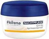 Florena Nachtpflege Q10 & Aprikosenkernöl, Gesichtscreme gegen Falten mit Vitamin E, Nachtcreme...