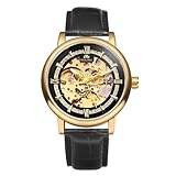 JewelryWe Herrenuhr Automatik Mechanische Uhr: 30m wasserdicht Analog Automatische Armbanduhr...