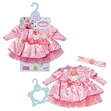 Baby Annabell Geburtstagskleid 43cm, Puppenkleid mit Tüllrock und Stirnband für 43 cm Puppen,...