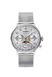 Zeppelin Unisex Analog Schweizer Quarzwerk Uhr mit Edelstahl Armband 7037M-1