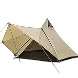 Gehobenes 4-Personen-Zelt für Camping, Pyramiden-Tipi-Zelt für den Außenbereich, tragbar,...