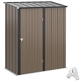 Outsunny Gerätehaus 1,34 m² Geräteschrank mit Pultdach abschließbar Gartenhaus Geräteschuppen...