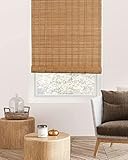 FoundGo Retro Bambus Rollo 100x120cm [50-120cm Breit] Fenster Rollo aus Bambus für Innen,...