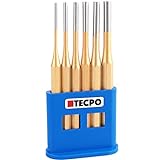 TECPO Splintentreiber 6-teiliger Satz 3-8mm Durchschläger Splint-Treiber Chrom-Vanadium
