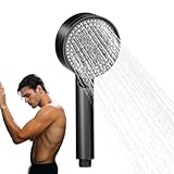 Druckduschkopf – Handbrause Hochdruck – Wassersparender Power-Spray, 5 Modi einstellbar, saubere...