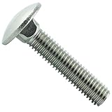 Eisenwaren2000 | Flachrundschrauben mit Vierkantansatz M6 x 35 mm (30 Stück) - Schlossschrauben DIN...