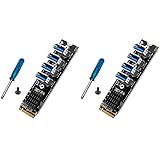 2X M.2 M-Key Pcie Erweiterungskarte M.2 auf Pci-E X1 4 Anschlüsse USB 3.0 Grafikkarte...