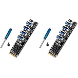 2X M.2 M-Key Pcie Erweiterungskarte M.2 auf Pci-E X1 4 Anschlüsse USB 3.0 Grafikkarte...