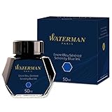 Waterman Füllfederhalter-Tinte, Serenity Blue, Tintenflacon mit 50 ml, 1 Stück (1er Pack)