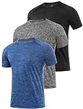 Star Vibe 3 Stücke trockene T-Shirts für Herren Schwitzen Sport T-Shirts Sport...