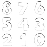 Zahlen Ausstecher, 9 Stück Ausstechformen Zahlen 0-9,Edelstahl Digitaler Keksausstecher,Kekse...