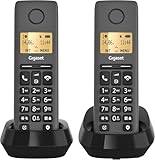 Gigaset Pure 120 Duo - 2 schnurlose Telefone mit Anrufschutz und ECO DECT - beleuchtetes Display -...