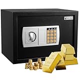 Ecosa Elektronischer Tresor 35x25x25cm mit Kombinationsschloss und Schlüssel - Hotelsafe,...