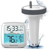 Newentor Funk Pool Thermometer - Aufgerüstete IPX8-Wasserdichtigkeit, schwimmfähig - Verbesserter...