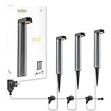 Xelloo® Gartenleuchten Set VINZ, 12 Volt, 3 Stück Aluminium/PVC Designarmaturen 1W LED warmweiß...