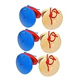 GAFOKI 6 Stücke Musikalische Sinn Kastagnetten Kinder Lernspielzeug Musikspielzeug Für Kinder Holz...