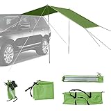 Auto Markise,Wasserdicht Sonnensegel Auto Camping 300x200cm,Auto Heckklappenzelt,Vorzelt Auto,Motor...