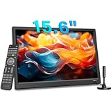 KCR Tragbarer Digitalfernseher, 12 V DVB-T2 TV, HDMI/AV/USB-Eingänge, Fernbedienung, 12 V...