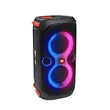 JBL PartyBox 110 in Schwarz – Trag- und rollbarer Bluetooth Party-Lautsprecher mit Lichteffekten...