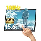 Kyyivwine 15,6 Zoll 2,5K Touchscreen Monitor,FHD 2880x1620 IPS 100Hz 16:9,10-Punkt-Touch Portable...