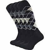 warme Kniestrümpfe für Damen & Herren (4 Paar) | lange Socken mit Komfortbund | ideal auch als...