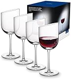 Villeroy & Boch NewMoon Rotweinkelch Set, 4tlg, Elegante, 405 ml randvoll gemessen, Moderne...