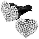 Gatuida 2 Stück Auto Lüftungsschlitzclip Herzförmig mit Strasssteinen Parfüm Dekorationsclip aus...