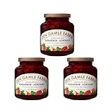 Den Gamle Fabrik Rhabarber-Erdbeermarmelade Dreierpack, 3x600g Gourmet Fruchtmarmelade