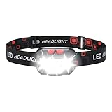 GRIFEMA LED Stirnlampe Wiederaufladbar, 8 Beleuchtungsmodi mit Bewegungssensor & Rotlicht, IPX45...