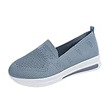 Flatform-Turnschuhe für Damen, Slip-On-Schuhe, Netz-Sneaker, Laufschuhe, Turnschuhe, Walkingschuhe,...