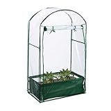 Relaxdays Gewächshaus Balkon, Pflanzsack, HxBxT: 153 x 89 x 49 cm, Foliengewächshaus, PVC-Folie,...
