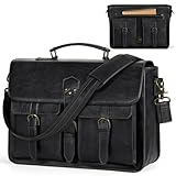 RAINSMORE Aktentasche Herren Laptoptasche 15.6 Zoll Ledertasche Messenger Bag Business Arbeitstasche...