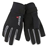 Musto 2018 Essential Segelhandschuhe Sailing Long Finger Gloves Black AUGL002 Size - - Large