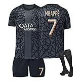 PSG Trikot Kinder Paris Fußball Trikot Set 23/24 Neues Hause/Auswärts Fussball Trikot, Frankreich...