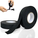 Vandomrise Gewebeband, 2 Stück Auto Kabelbaum Filzband 19 mm x 15 m, Elektrisches Klebeband,...