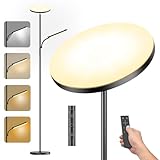 Stehlampe Wohnzimmer, 42W Deckenfluter mit Leselampe, 4200LM LED Stehlampe Dimmbar mit 2700K-6500K...