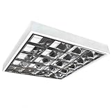 LED Rasterleuchte Empty 4x60cm T8 Anbau Bürolampe Aluraster