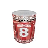 Notts Forest Spardose aus Keramik, personalisierbar, Fußballtrikot