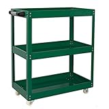 Multifunktionaler Werkzeugwagen, robust, 100 kg Kapazität, 3. Etage, klein, für Autoreparatur und...