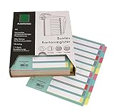 15er Pack 10-teiliges DIN-A4 Register/Trennblätter aus recyceltem Karton, in praktischer...